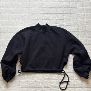 Black Women's Cropped Sweatshirt